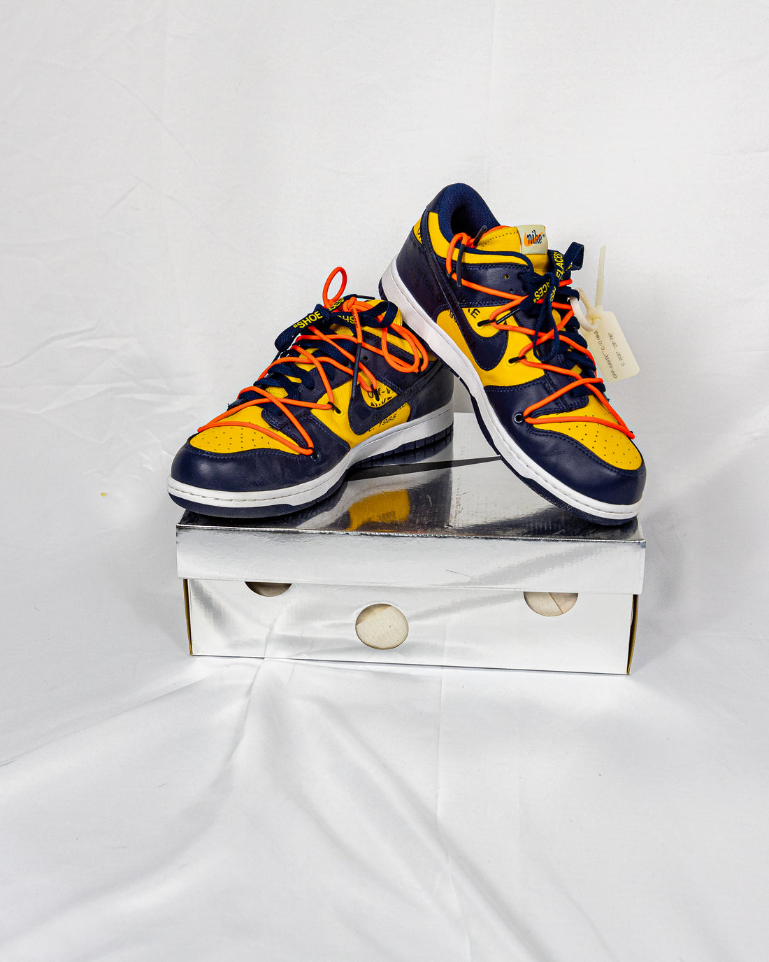 Nike OFF WHITE Dunk Low University Gold [Used-us10]