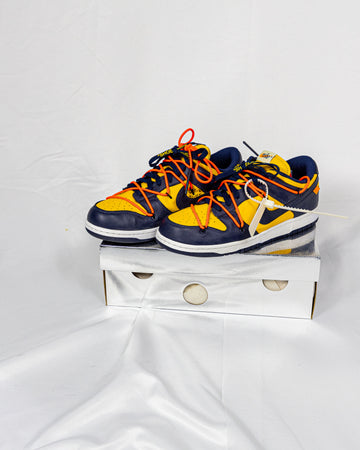 Nike OFF WHITE Dunk Low University Gold [Used-us10]