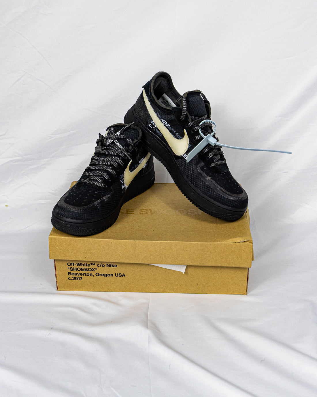 Nike OFF WHITE Air Force 1 Black [Used-us10]